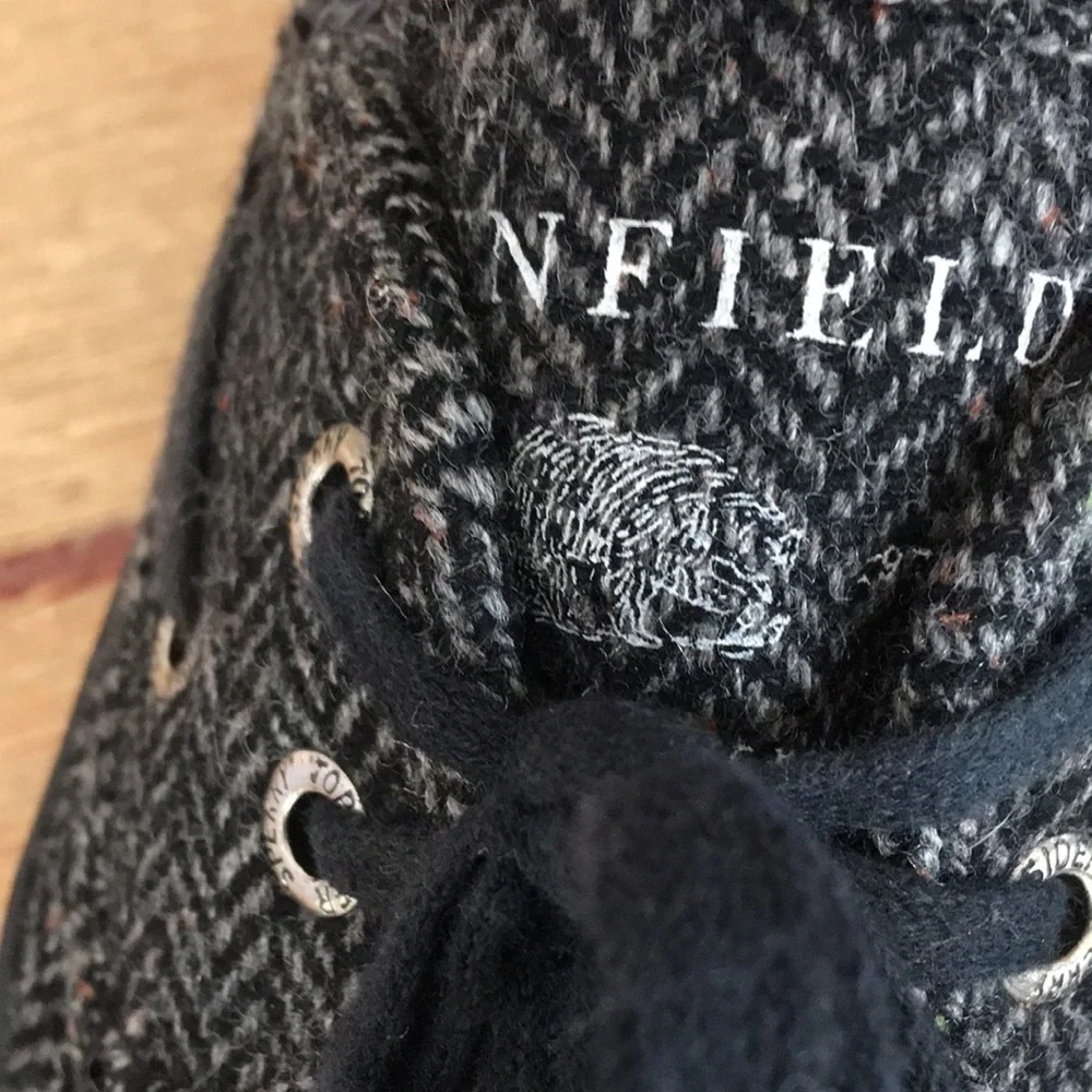 Sperry TOP SIDER X Penfield Wool Herringbone Tweed Boat Shoes Lace Up Seamate
